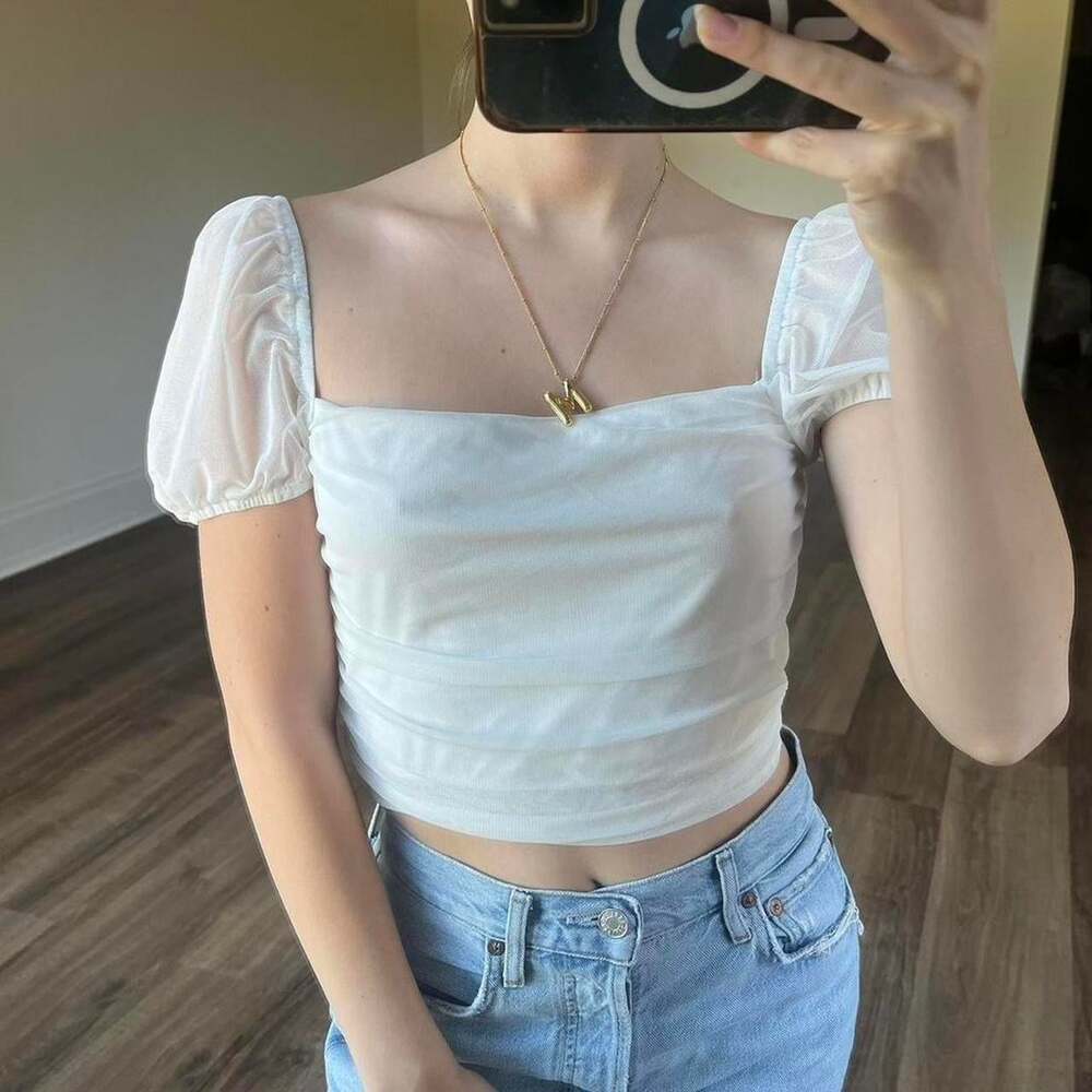 Princess Polly Women's White Crop-top